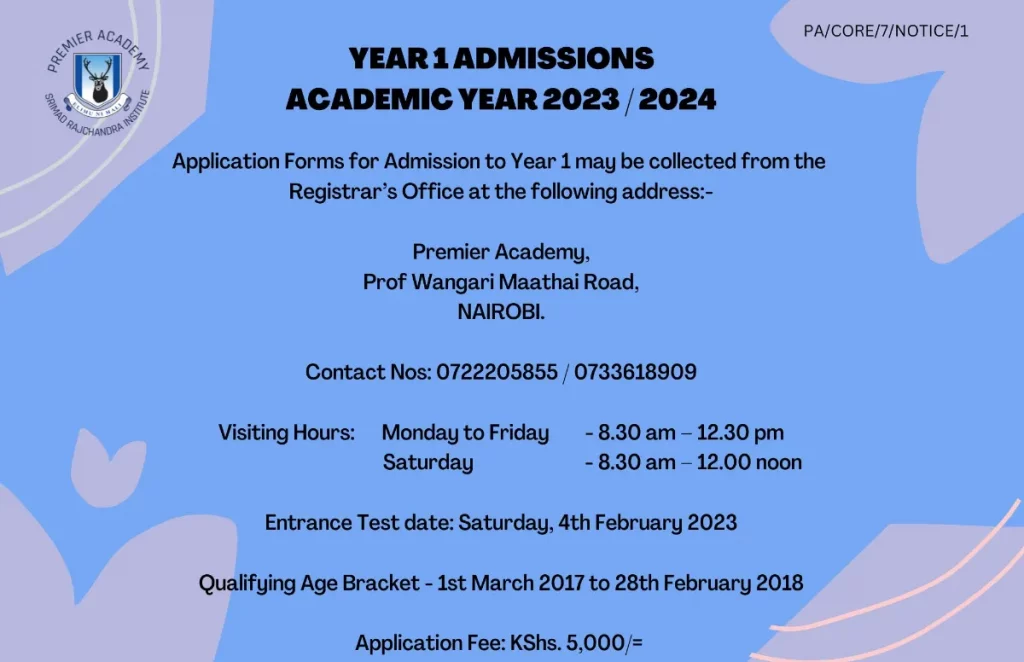 Year 1 Admissions - 2023 / 2024