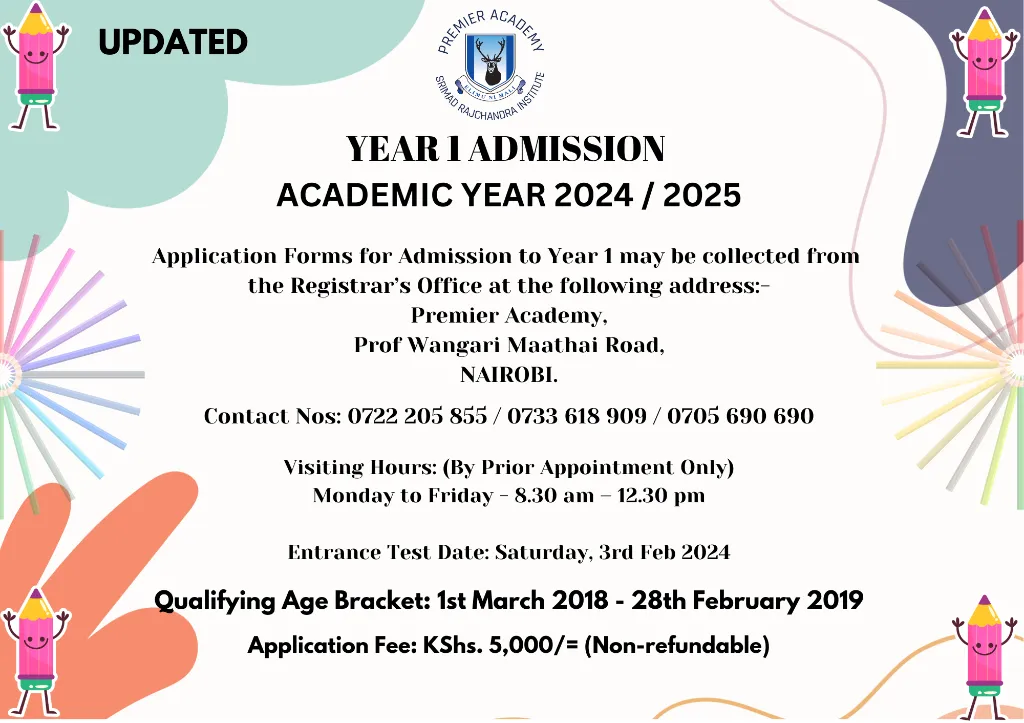 Year 1 Admission Academic Year 2024 / 2025